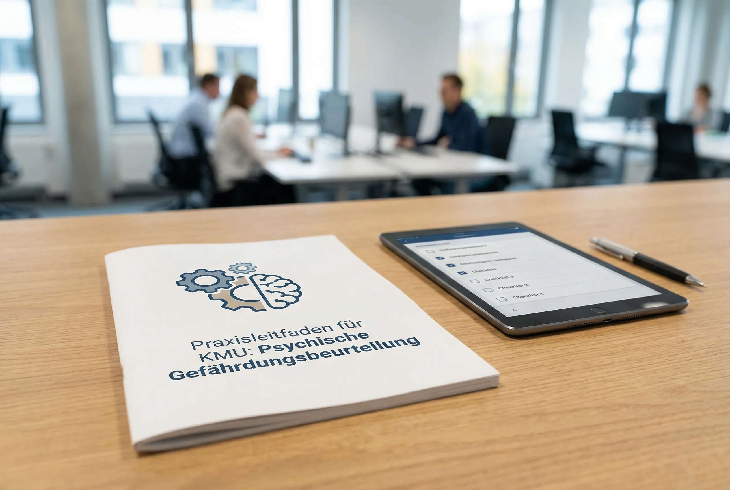 Geschäftsführer eines kleinen Unternehmens bei der Durchführung der GB Psych