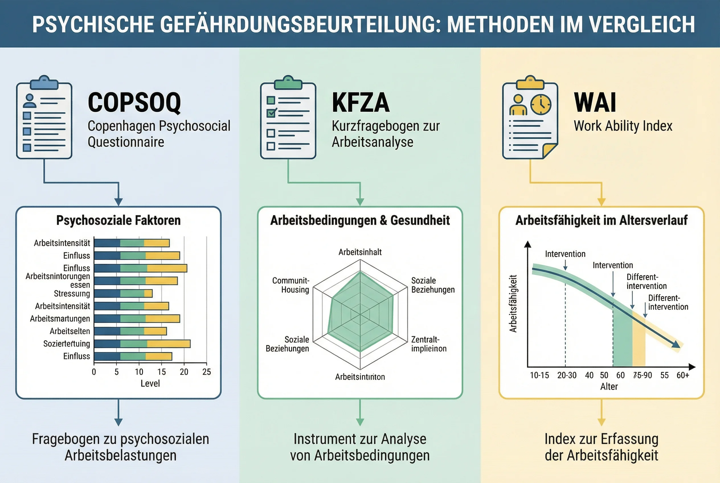 Vergleich verschiedener Methoden zur Erfassung psychischer Belastung