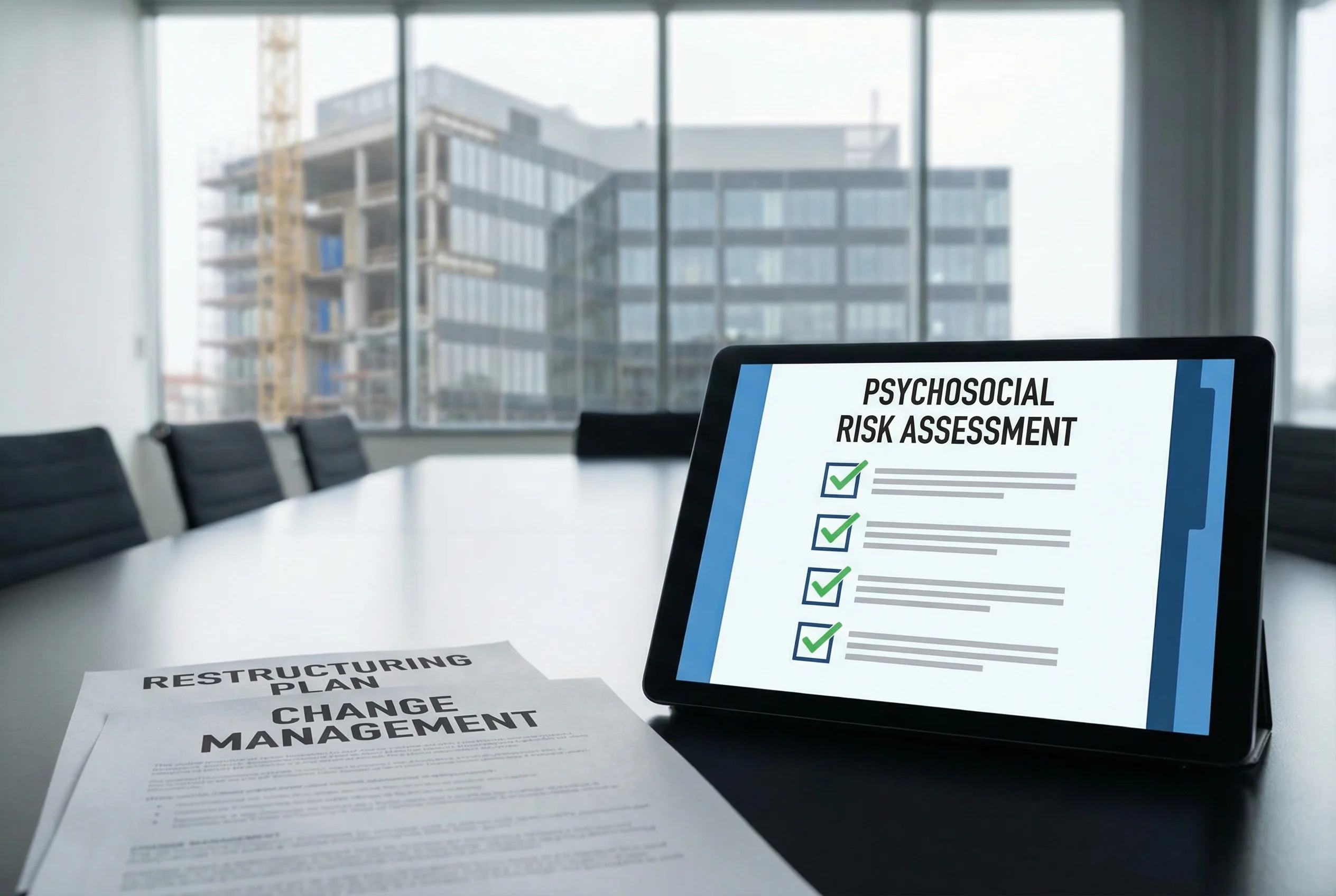 Team bei der Besprechung eines Change-Projekts