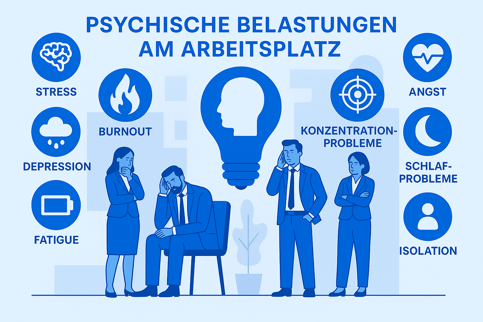 Psychische Belastungen am Arbeitsplatz - Übersicht der Stressfaktoren